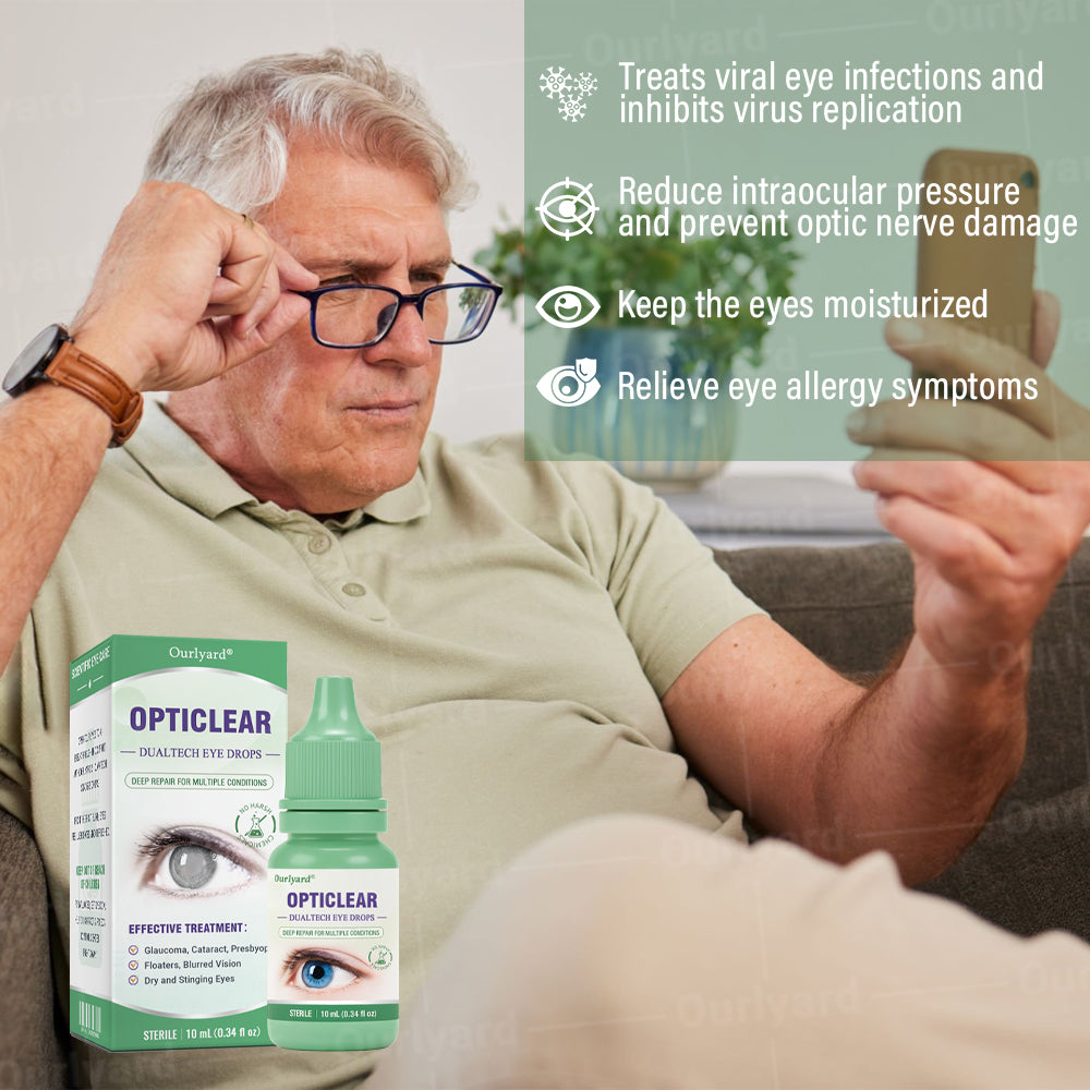 👨🏻⚕️Ourlyard® OptiClear DualTech Eye Drops ✅️ MHRA approved | Supports Presbyopia, Dry Eyes, Glaucoma & Cataracts 🍀