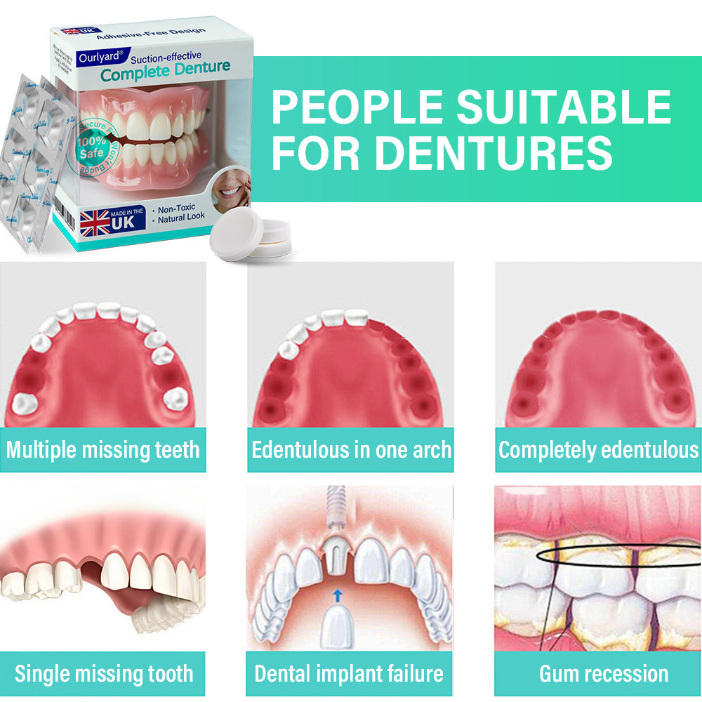 ✅ Made and Shipped from the UK | Ourlyard® Suction-fit Complete Denture🍀