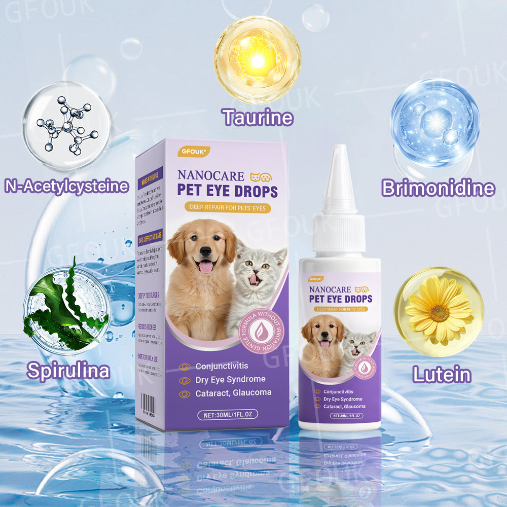 👩⚕️GFOUK® NanoCare Pet Eye Drops ☑️ MHRA Approved | Relieves Conjunctivitis, Dry Eyes, Cataracts, and Keratitis🐶
