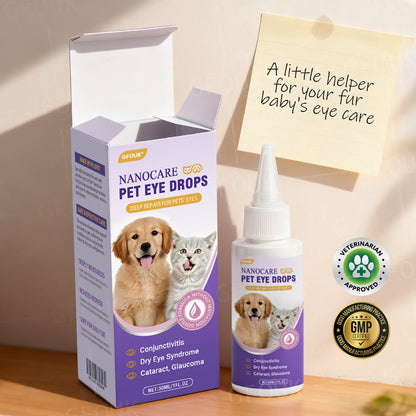 👩‍⚕️GFOUK® NanoCare Pet Eye Drops ☑️ MHRA Approved | Relieves Conjunctivitis, Dry Eyes, Cataracts, and Keratitis🐶
